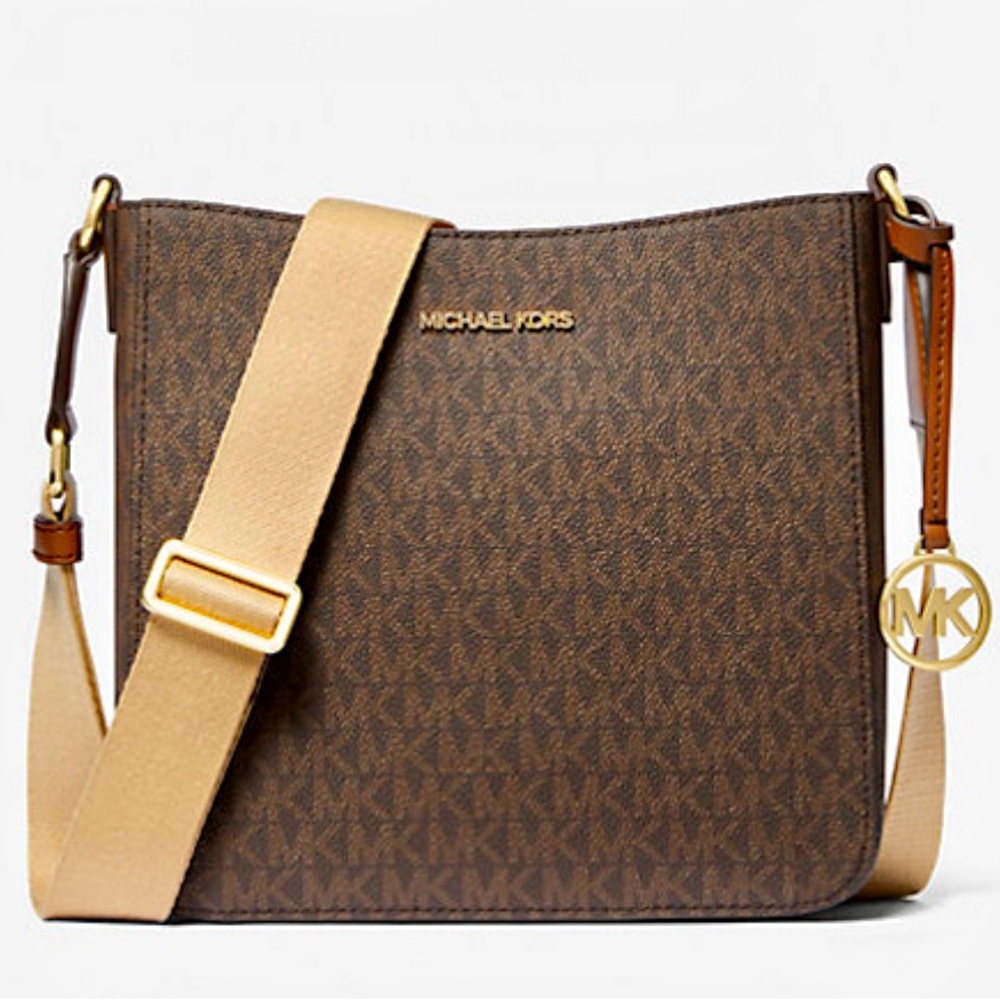 Michael Kors Jet Set Travel Small Signature Logo Messenger Bag